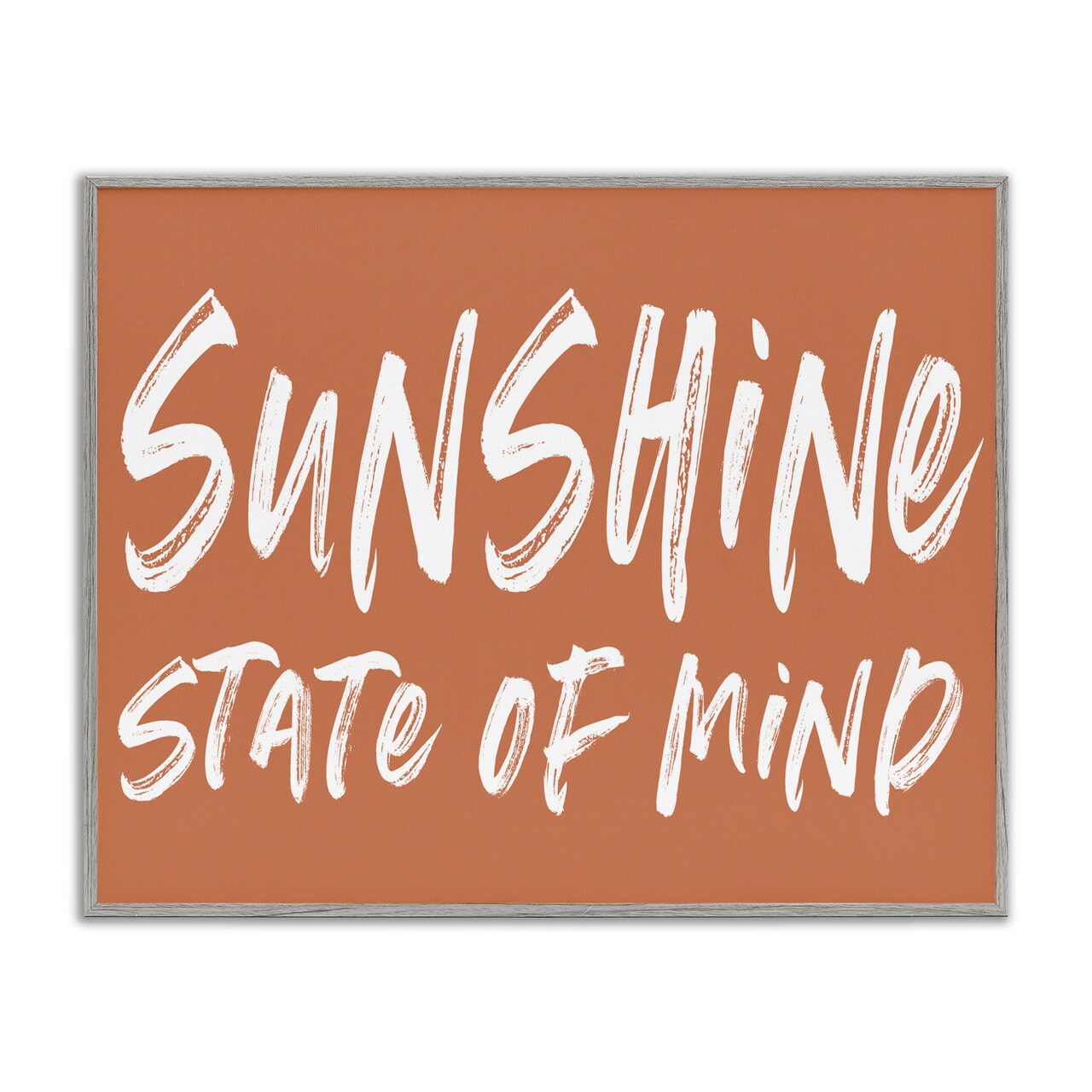 Stupell Industries Summery Sunshine State Of Mind Framed Giclee, design by Lettered and Lined